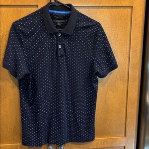 Banana Republic Navy Polo with Blue Dots